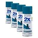 Rust-Oleum 334074 Painter's Touch 2X Ultra Cover Spray Paint, 12 oz, Satin Lagoon (Pack of 4)