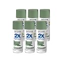 Rust-Oleum 334075-6PK Painter's Touch 2X Ultra Cover Spray Paint, 12 oz, Satin Moss Green, 6 Pack
