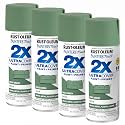 Rust-Oleum 334075 Painter's Touch 2X Ultra Cover Spray Paint, 12 oz, Satin Moss Green (Pack of 4)