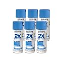Rust-Oleum 334080-6PK Painter's Touch 2X Ultra Cover Spray Paint, 12 oz, Satin Wildflower Blue, 6 Pack