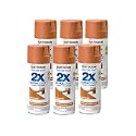 Rust-Oleum 334083-6PK Painter's Touch 2X Ultra Cover Spray Paint, 12 oz, Satin Warm Caramel, 6 Pack