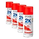 Rust-Oleum 334084 Painter's Touch 2X Ultra Cover Spray Paint, 12 oz, Satin Poppy Red (Pack of 4)