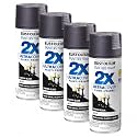 Rust-Oleum 346951 Painter's Touch 2X Ultra Cover Spray Paint, 12 oz, Satin Canyon Black (Pack of 4)