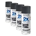 Rust-Oleum 350373 Painter's Touch 2X Ultra Cover Spray Paint, 12 oz, Satin Charcoal Gray (Pack of 4)