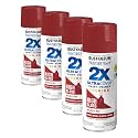 Rust-Oleum 372272- Painter's Touch 2X Ultra Cover Spray Paint, 12 oz, Majestic Red (Pack of 4)