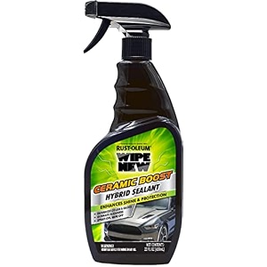 rust-oleum 381404 wipe new automotive car care ceramic boost hybrid sealant to produce premium shine extended durability and long-lasting protection 650ml per bottle