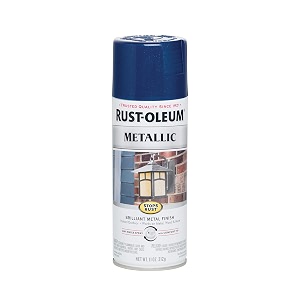 rust-oleum 7251830 stops rust outdoor metallic finish spray paint cobalt blue 312 grams