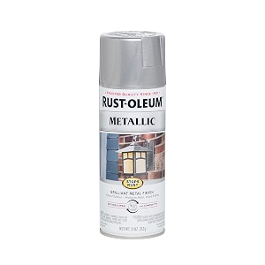 rust-oleum 7271830 stops rust outdoor metallic finish spray paint silver metallic 312 grams
