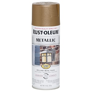 rust-oleum 7274830 stops rust outdoor metallic finish spray paint antique brass 312 grams