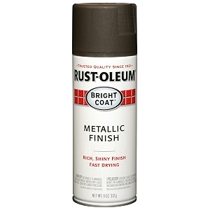 rust-oleum 7713830 stops rust bright coat metallic finish spray paint dark bronze 312 grams