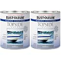 Rust-Oleum Available 207005 Marine Topside Enamel Paint, Battleship Gray, 1-Quart, 32 Fl Oz (Pack of 2)(Packaging May Vary)