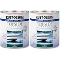 Rust-Oleum, Deep Green 207007 Marine Coatings Topside Paint, Quart, 32 Fl Oz (Pack of 2), 11
