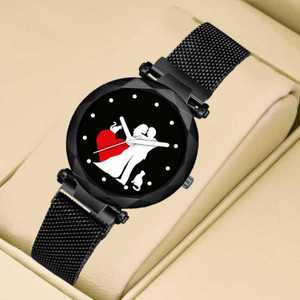 rustet love collection couple magnet strap girls women all magnetic chain analog watch  - for girls