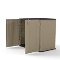 Rustic Brown Single Layer Outdoor Cabinet, Sized 50x29x91 Inches - A Waterproof Resin Shed for Stylishly Storing Your Backyard Tools