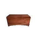 Rustic Red Door Cedar Hope Chest with Waterfall Top, Amish Made Wooden Storage Trunk Box for Bedroom, Blanket, Anti-Slam Hinges and Lock, 46", Rustic Cherry Wood, W. Cherry Stain