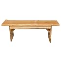 Rustic Red Door Co. Live Edge Wood Bench for Dining Table, Entryway, Bedroom, Living Room Accent, Solid Wooden Slab, Rustic Furniture, 5' Long, Rustic Cherry Wood with Clear Coat