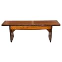 Rustic Red Door Co. Live Edge Wood Bench for Dining Table, Entryway, Bedroom, Living Room Accent, Solid Wooden Slab, Rustic Furniture, 5' Long, Oak Wood with Michaels Stain