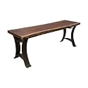 Rustic Red Door Co. Live Edge Walnut Wood Bench for Dining Table, Entryway, Bedroom, Living Room Accent, Industrial or Rustic, Farmhouse Style, 60" Long, Black and Golden Gate Base
