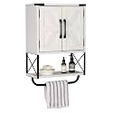 RUSTOWN Farmhouse Medicine Cabinet with 2 Barn Door, Bathroom Wall Cabinet