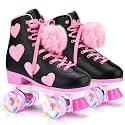 Ruthfot Women's Classic Roller Skates, Light up Wheels