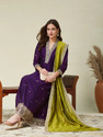 rutva Embroidered Kurta TrouserPant Dupatta Set