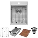 Ruvati 15x20-in 16-Gauge RV Drop in Workstation Bar Sink - RVH8210