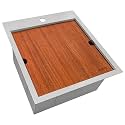 Ruvati 18x20-in RV Camper Workstation Topmount Kitchen Sink - RVH8218