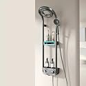 RUVEL Shower Panel - Spiral with Hydropowered LED Light, Digital Display & 3 Water Functions