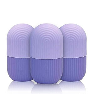 face ice roller for women amp men  reusable amp unbreakable face ice cube roller for eyes neck amp face massage  silicone ice roller for face massager glowing amp tighten skin pack of 3