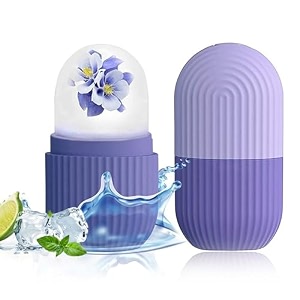 face ice roller for women amp men  reusable amp unbreakable face ice cube roller for eyes neck amp face massage  silicone ice roller for face massager glowing amp tighten skin
