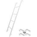 RV Bunk Bed Ladder One-Piece Steel, 50" Bunk Bed Ladder with Flexible and Adjustable Hooks, Safe and Non-Slip Bunk Ladders for RV Home Dormitory, Load-Bearing 330 Pounds