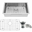 RV Kitchen Sink,6.7 inch Depth Undermount Kitchen Sink 25 inch,Single Bowl 16 Gauge Stainless Steel Kitchen Sinks for RV/Caravans/Campervans (Stainless Steel, 25 X 15 inch)