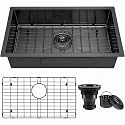 27x16x7 Inch Black RV sink,Undermount Single Bowl Kitchen Sink