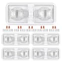 RV LED Lights Interior 12v 600LM, Camper Lights 8W, Ceiling Dome Light with Switch for RV Camper Trailer Boat Car (Natural White 4000-4500K, 5 Pack)