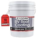 RV Roof Coating, Waterproof Camper Roof Sealant White Paint 5 Gallon