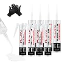 RV Roof Lap Sealant Self Leveling,8 Pack RV Roof Silicone Sealant White, Waterproof Flexible EPDM RV Sealant and Caulking Exterior Repair Kit for Campers,Trailers, Motorhomes