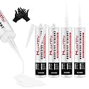 RV Roof Lap Sealant Self Leveling,4 Pack RV Roof Silicone Sealant White, Waterproof Flexible EPDM RV Sealants and Caulking Exterior Repair Kit for Campers,Trailers, Motorhomes