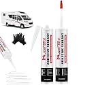 RV Roof Sealant, 2 Packs Non-Leveling Lap Sealant for RV Roofs - Non-Sag Silicone Caulk Waterproof Flexible Sealants for Campers Exterior Repairs, Trailers, Windows, Vents, White