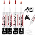 RV Roof Sealant, 4 Packs Non-Leveling Lap Sealant for RV Roofs - Non-Sag Silicone Caulk Waterproof Flexible Sealants for Campers Exterior Repairs, Trailers, Windows, Vents, White