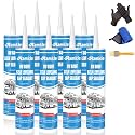 RV Roof Sealant, Self-Leveling Lap Sealant White, RV Caulking for Roofing, Maintenance, Camper & Trailer Roof Leak Repair, 8 Pack