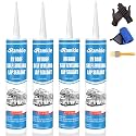 RV Roof Sealant, Self-Leveling Lap Sealant White, RV Caulking for Roofing, Maintenance, Camper &amp; Trailer Roof Leak Repair, 4 Pack