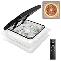 RV Roof Vent Fan 14x14 with 4 Color LED Ambiance Light, Reversible Airflow, Ultra-Quiet 12V (24V Max) Vent Fan with Remote &amp; Rain Sensor