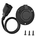 RV Shore Power Inlet Charger Plug 15 Amp AC Port Plug 125 Volt Power Inlet Socket and Waterproof RV Electrical Outlet Receptacle Box Integrated Outdoor Extension Cord for Trailer Plug.