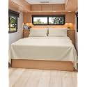 Short Queen Size 4 Piece Bed Sheet Set - RV Short Queen Sheets - Wheat