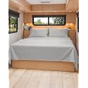Short Queen Size 4 Piece Bed Sheet Set - RV Short Queen - French Grey