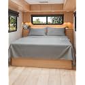 Short Queen Size 4 Piece Bed Sheet Set - RV Short Queen - Heathered Grey