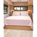 Short Queen Size 4 Piece Bed Sheet Set - RV Short Queen - Lavender Pink