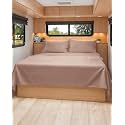 Short Queen Size 4 Piece Bed Sheet Set - RV Short Queen Sheets - Mauve