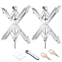 RV Stabilizer Wheel Chock XL Fit 3.5” to 17” Camper Wheel Chock Stabilizer Scissor with Accessories Pair for Travel Trailer, Heavy Duty Tire Wheel Chock Scissor Large Locking X Chock, 2Pack