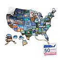 RV State Sticker Travel Map - XL 21x15in 3M Vinyl USA Decals for Camper